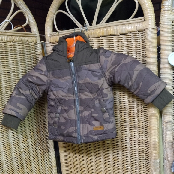 Winter Puffer Jacket Carter's Toddlers Hoodie Camoflauge Adventure Gear 18 mths - Picture 1 of 4